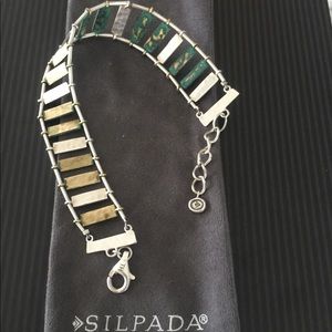 Silpada Patina Stripes Reversible Bracelet